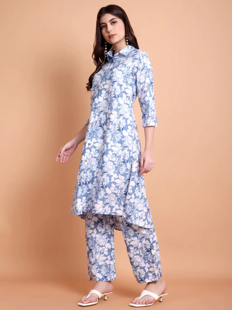 Floral Printed Regular Pure Cotton Kurta with Trouser