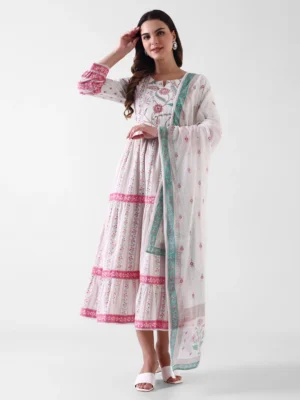 Pure Cotton Kurta with Dupatta Set